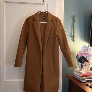 Zara Women's Tan Blazer Coat
